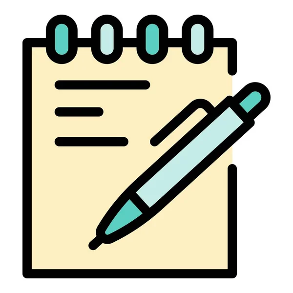 Wstrzykiwacz i notebook ikona kolor zarys wektor — Wektor stockowy