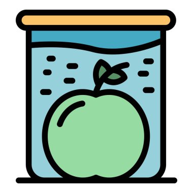 Apple test simgesi renk ana hatları vektörü