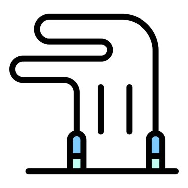 İp simgesi renk ana hatları vektörü atlanıyor