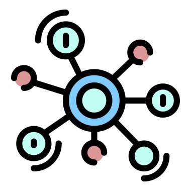 Vitaminler besin simgeleri renk ana hatları vektörü