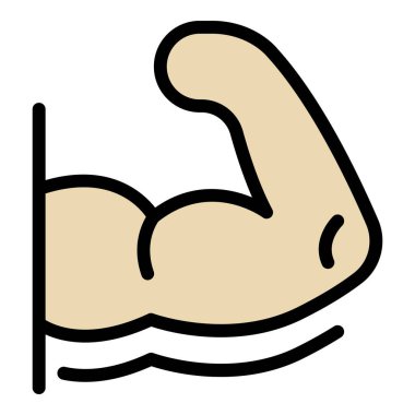 Kol kası simgesi renk ana hatları vektörü