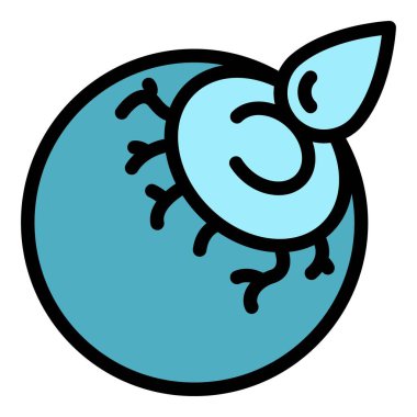 Göz tedavisi simgesi renk ana hatları vektörü