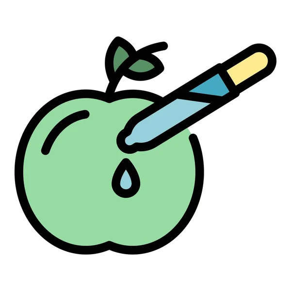 Вектор контуру кольору зміненого яблука — стоковий вектор