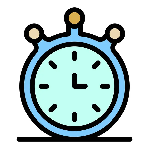 Stopwatch ikona kolor zarys wektor — Wektor stockowy