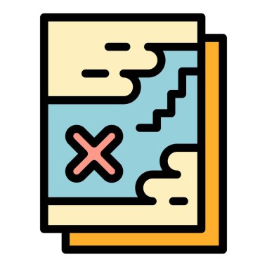 Yol rehberi renk ana hatları vektörü