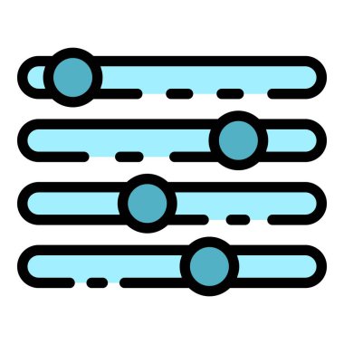 Uygulama simgesi renk ana hatları vektörünü eşitle