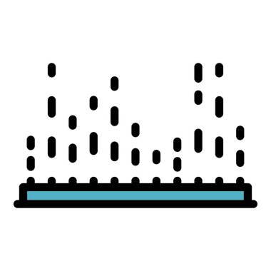 Eşitleştirici noktalar simgesi renk ana hatları vektörü