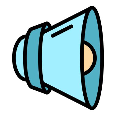 Yüksek sesli hoparlör rengi dış hat vektörü