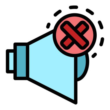 İşaret simgesi rengi dış hat vektörü