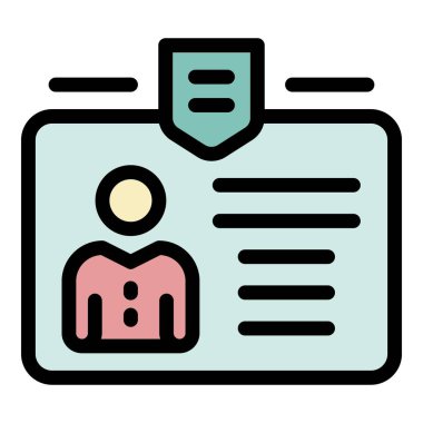 Kişi simgesi renk ana hatlı bir rozet