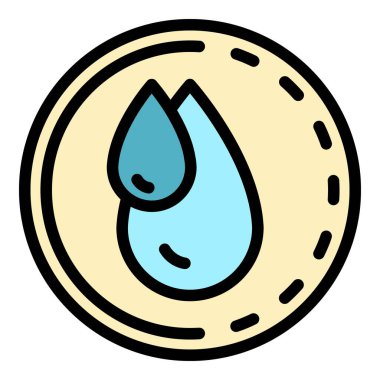 Çember simgesi renk ana hatlarında küçük ve büyük düşüş