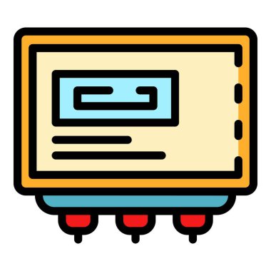 Transformatör simgesi renk dış hat vektörü