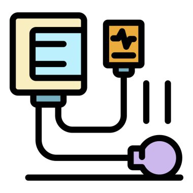 Kan nakli simgesi renk ana hatları vektörü