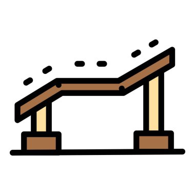 Köpek eğitim çubuğu renk ana hatları vektörü