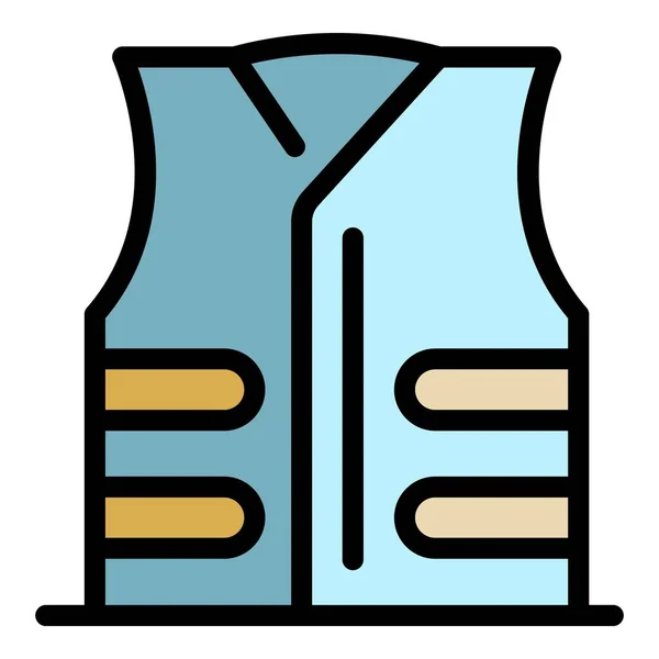 Scout kamizelka ikona kolor zarys wektor — Wektor stockowy