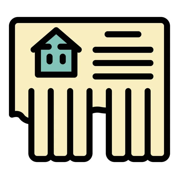 ( 영어 ) House sale icon color outline vector — 스톡 벡터