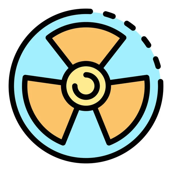 Διάνυσμα περίγραμμα χρώματος εικονιδίου πυρηνικού σημείου — Διανυσματικό Αρχείο