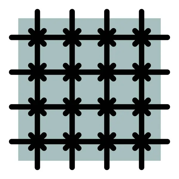 Gevangenispoort pictogram kleur omtrek vector — Stockvector
