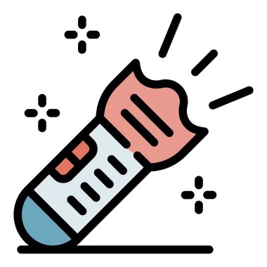 Polis feneri simgesi renk ana hatları vektörü