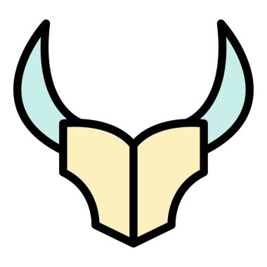 Antilop hayvan simgesi renk ana hatları vektörü