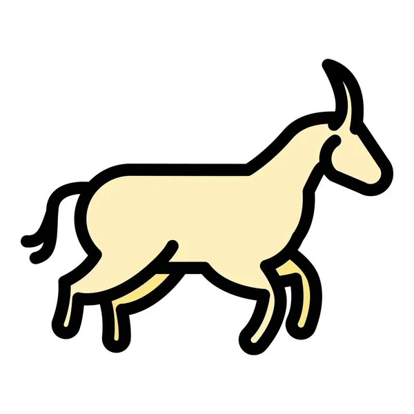 Запуск вектора контура иконки антилопы — стоковый вектор