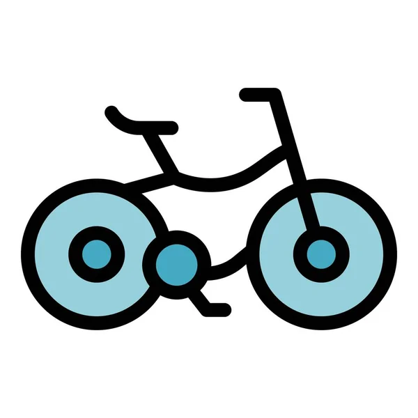 Bicycle icon color outline vector — Stockový vektor