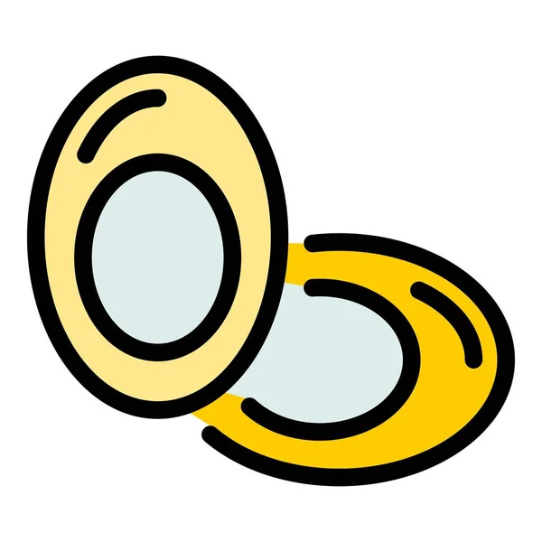 Vettore bolle uovo icona colore contorno — Vettoriale Stock