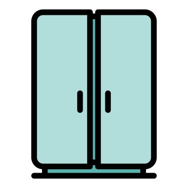 Dondurucu simgesi renk ana hatları vektörü