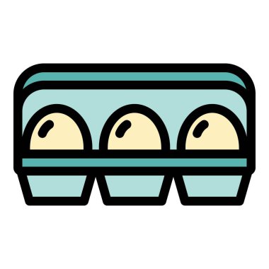 Yumurta paketi renk ana hatları vektörü