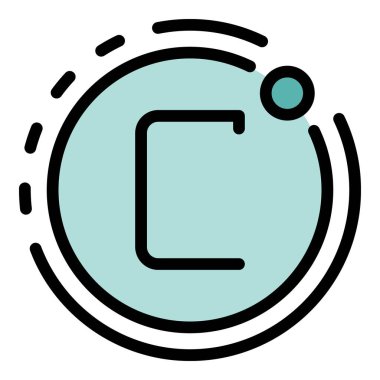 Gıda derecesi simge rengi ana hatları vektörü