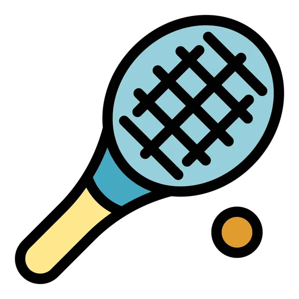 Tenisz ikon színes vázlat vektor — Stock Vector