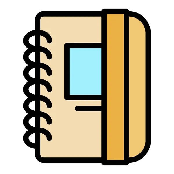 Oficina bloc de notas icono color contorno vector — Archivo Imágenes Vectoriales