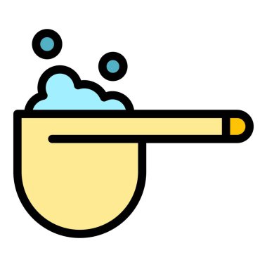 Köpük simgesi renk çizgisi vektörü temizleniyor