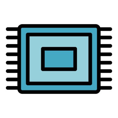 Yatak odası halısı renk ana hatları vektörü