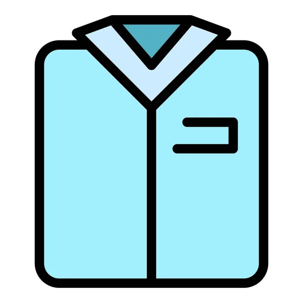 Vetor de contorno de cor ícone camisa clara —  Vetores de Stock