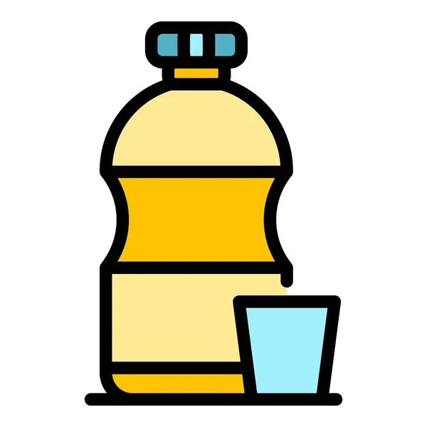 解决方案瓶子图标颜色轮廓向量 — 图库矢量图片