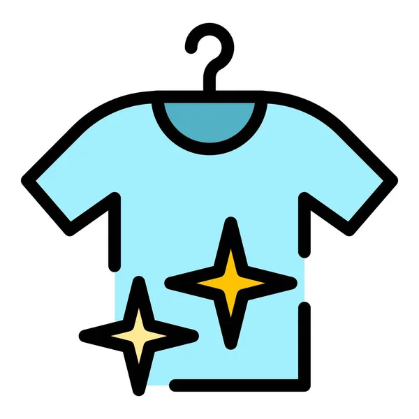 Hang schoon shirt pictogram kleur overzicht vector — Stockvector