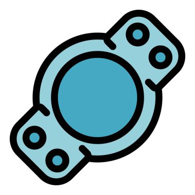 Çocuk oyuncağı simgesi renk ana hatları vektörü