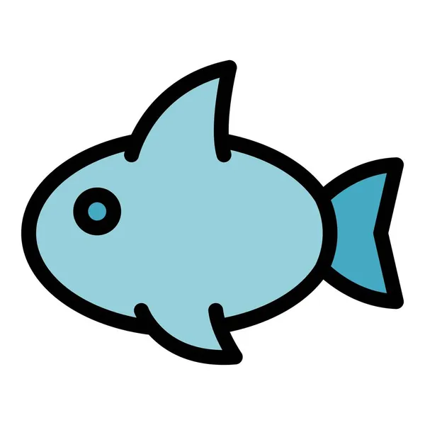 鲨鱼玩具图标颜色轮廓矢量 — 图库矢量图片