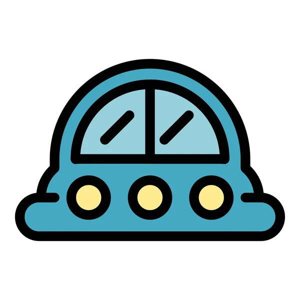 Spaceship toy icon color outline vector — Stock Vector