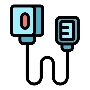 Transfüzyon simgesi renk ana hatları vektörü