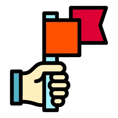 Seyahat kılavuzu bayrak rengi ana hatları vektörü