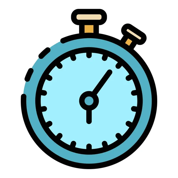 Stopwatch ikon színes vázlat vektor — Stock Vector