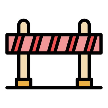 Yol bariyeri renk çizgisi vektörü