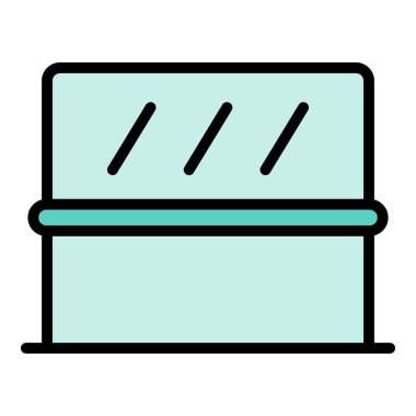 Bale çubuğu simgesi renk ana hatları vektörü