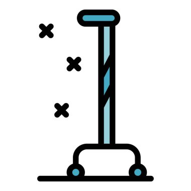 Engelli aylak simgesi renk ana hatları vektörü