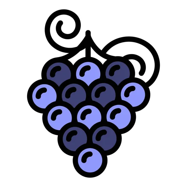 Greece grapes icon color outline vector — Stock Vector