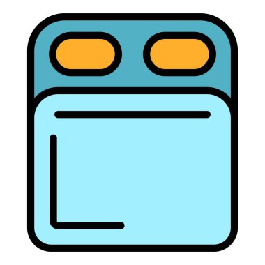 Haplar kişisel bakım ikonu renk ana hatları vektörü