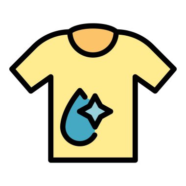 Yumuşatıcı simgesi renk ana hatları vektörü yıkılıyor