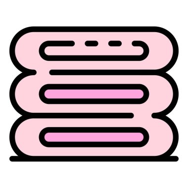 Yumuşatıcı yığınını temizle renk ana hatları vektörü